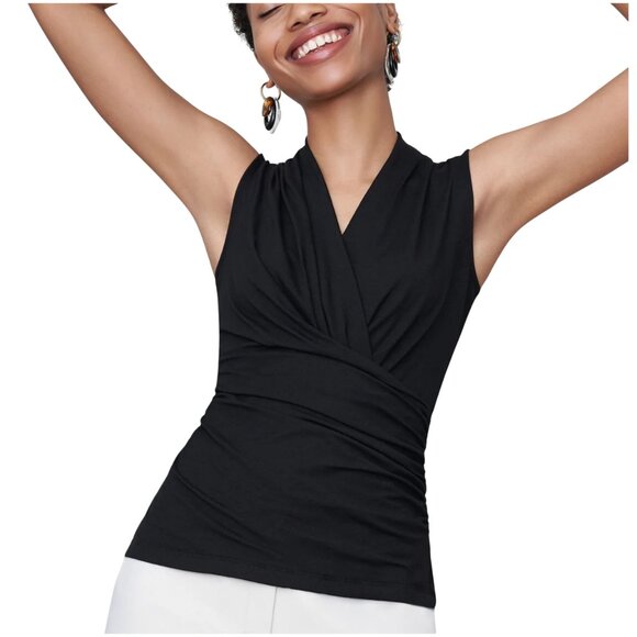 MM Lafleur Tops - M.M. Lafleur The Blixen Top in black size XS sleeveless tank draped shirt layer